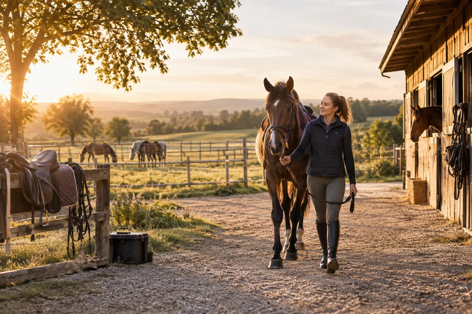 Illustration professionnelle du secteur Élevages de chevaux