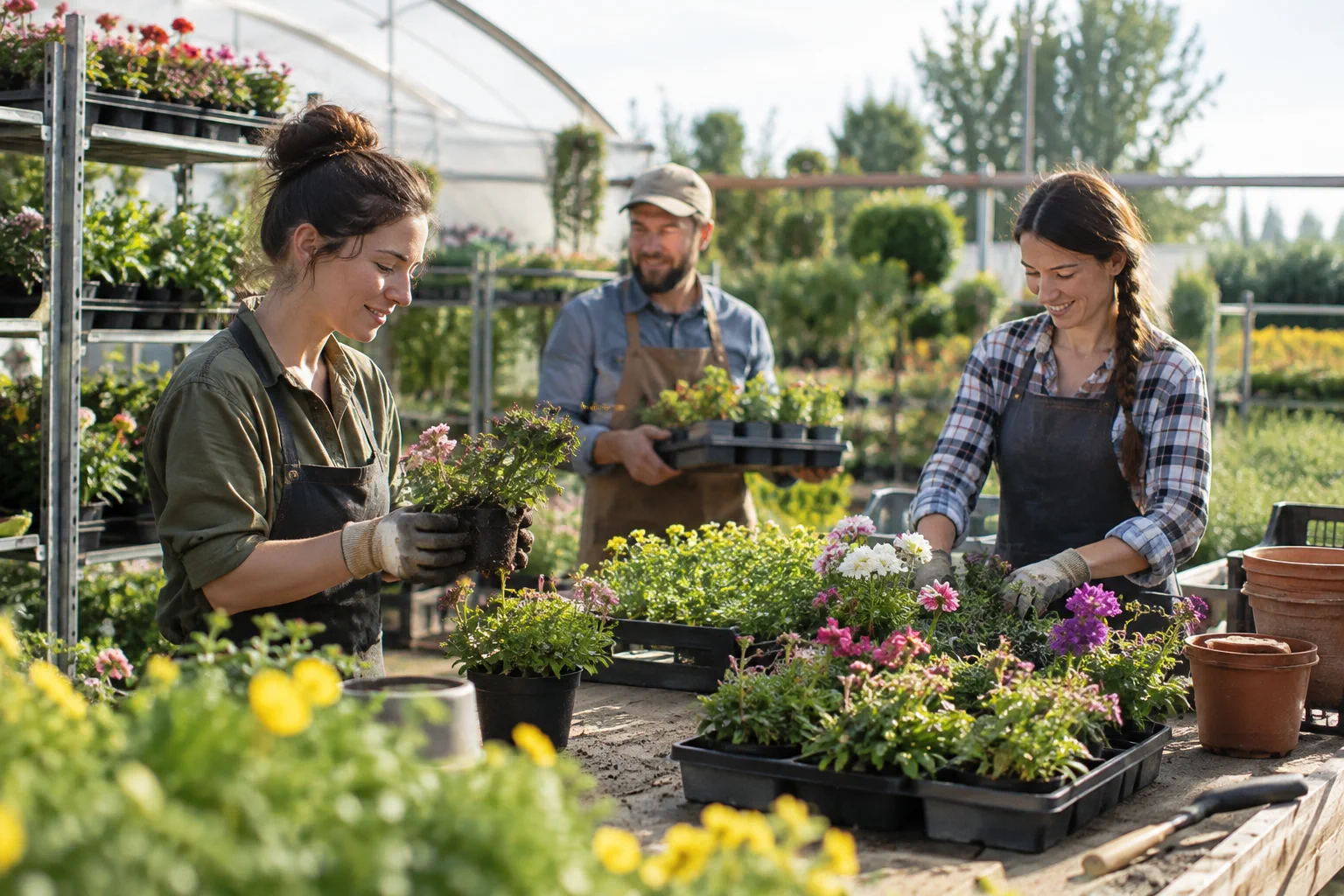 Illustration professionnelle du secteur Fleurs, plantes et horticulture commerciale