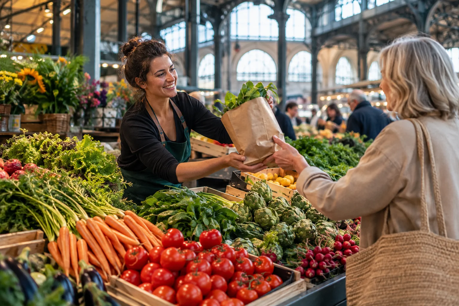 Illustration professionnelle du secteur Halles et marchés
