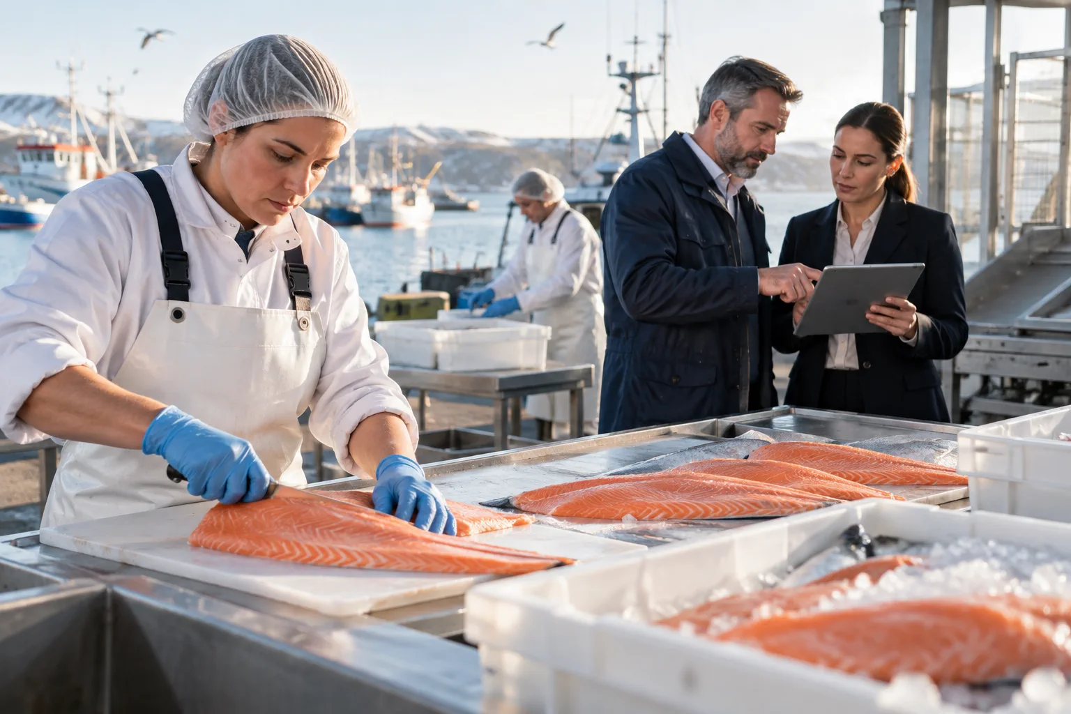 Illustration professionnelle du secteur Transformation des produits de la mer