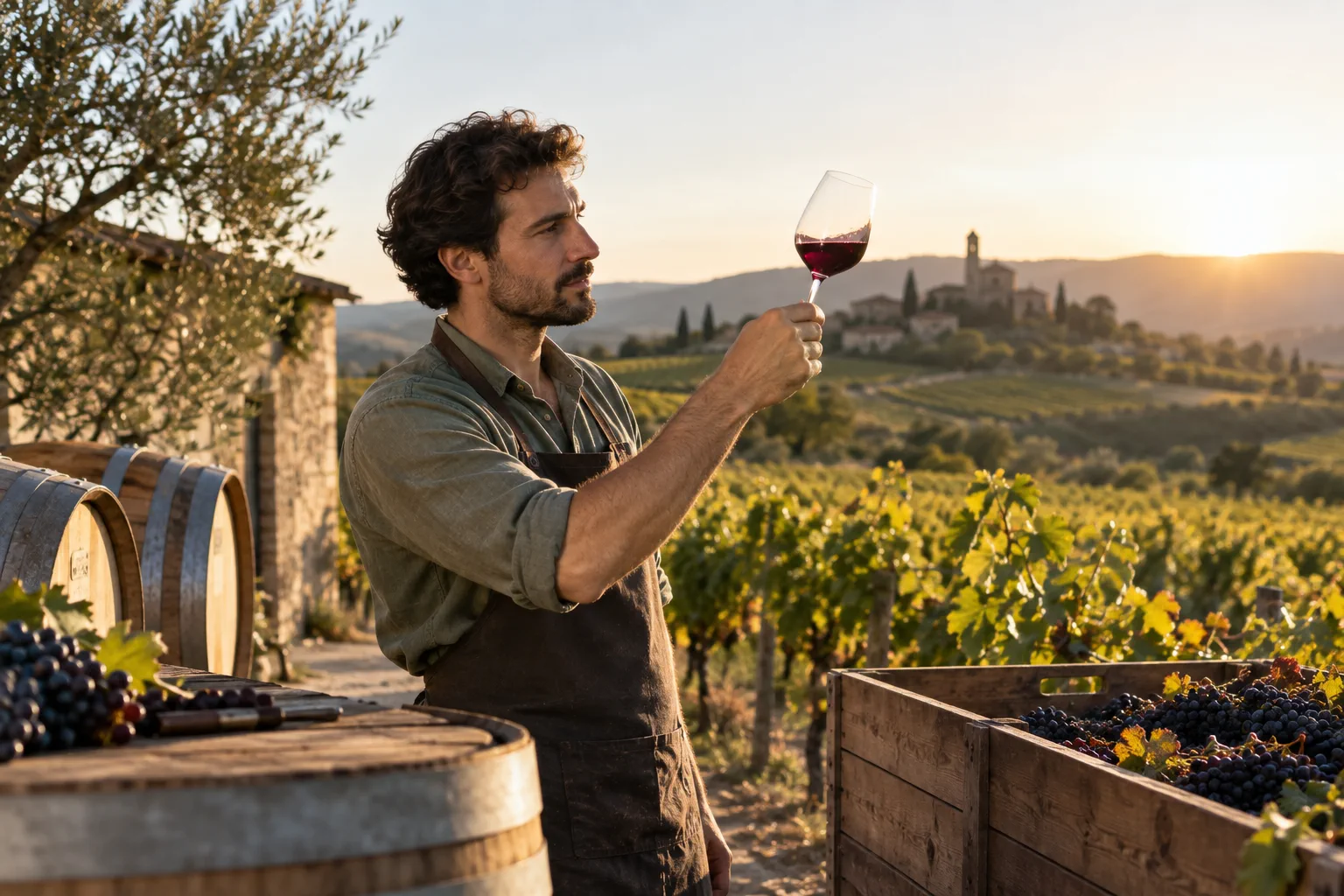 Illustration professionnelle du secteur Vins et production viticole