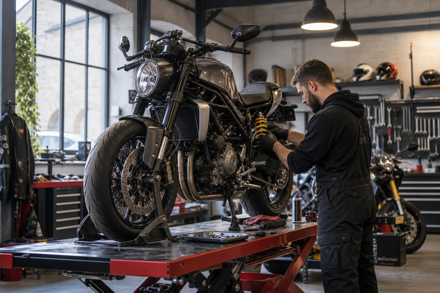 Illustration professionnelle du secteur Garages motos et scooters