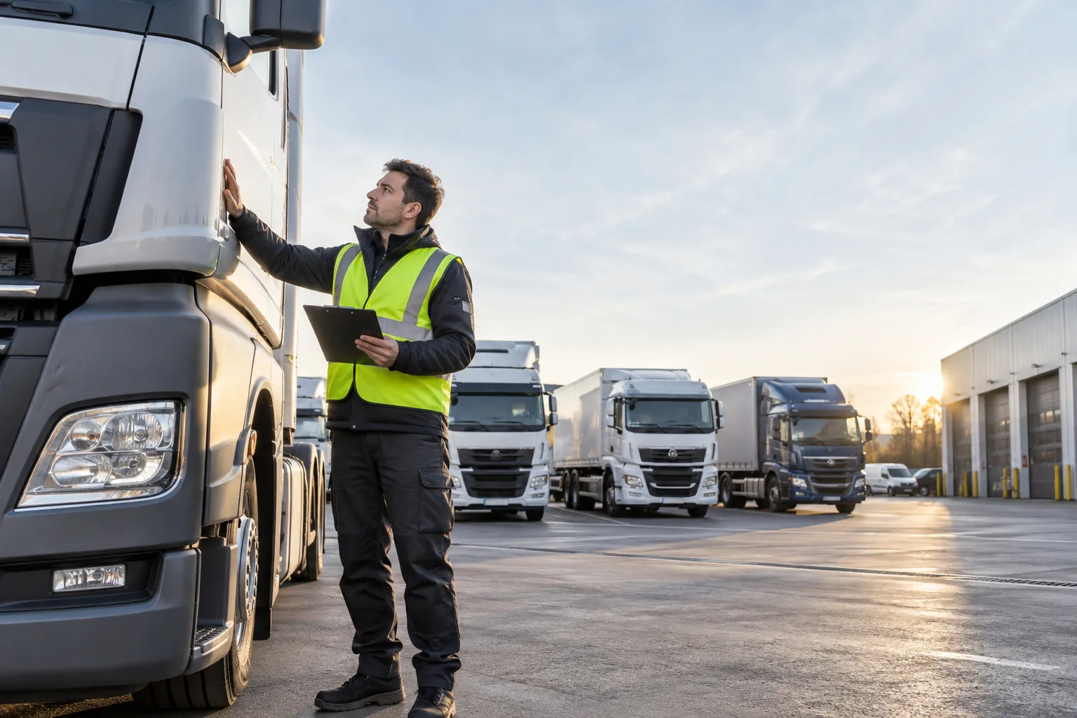 Illustration professionnelle du secteur Location camions vehicules industriels