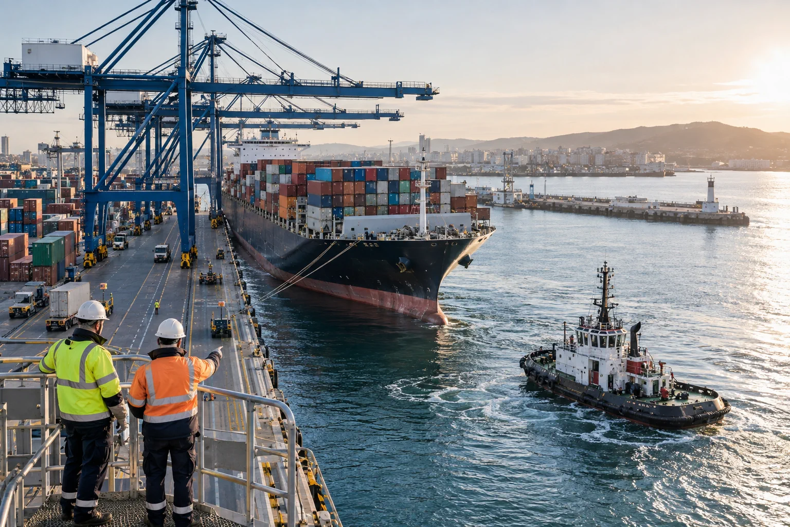 Illustration professionnelle du secteur Ports maritimes et fluviaux