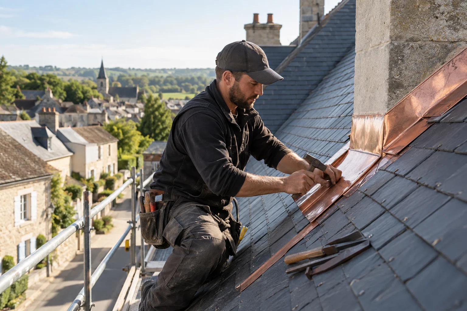 Illustration professionnelle du secteur Couvreurs-zingueurs