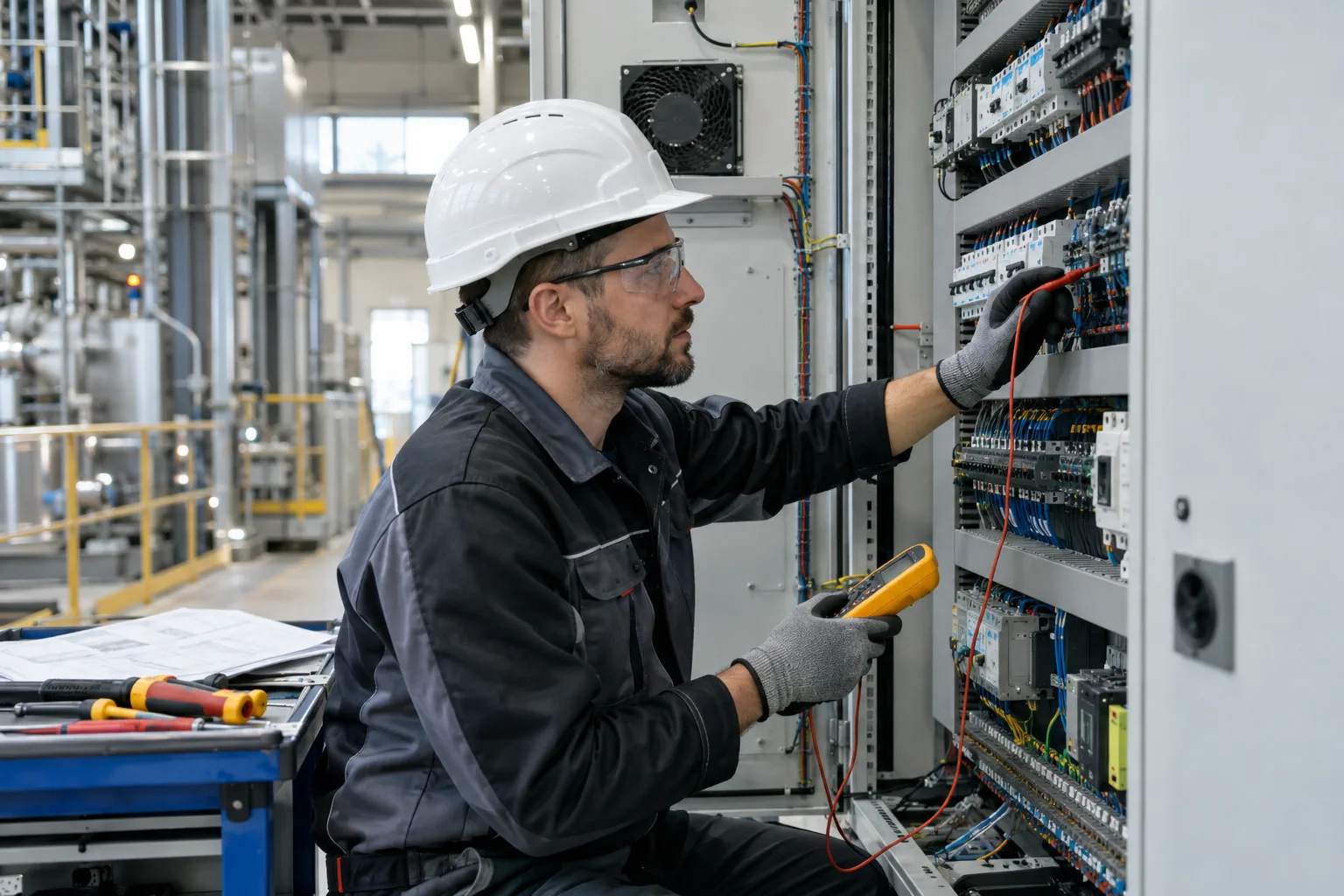 Illustration professionnelle du secteur Électricité industrielle