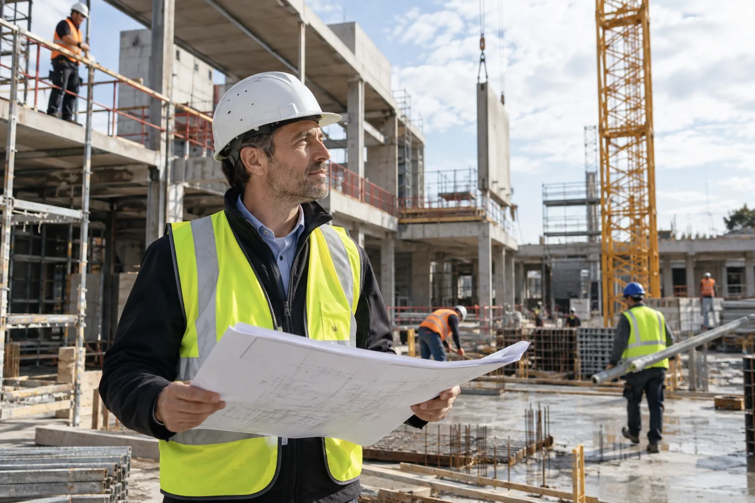 Illustration professionnelle du secteur Entreprises du BTP