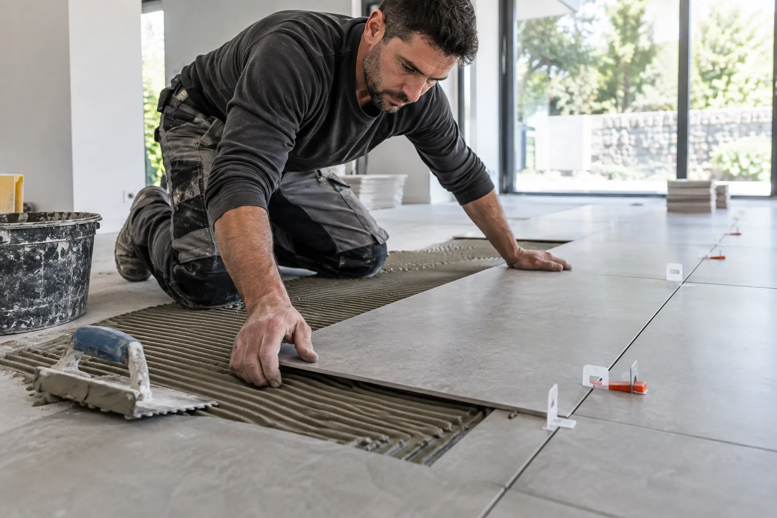 Illustration professionnelle du secteur Pose carrelages et dallages