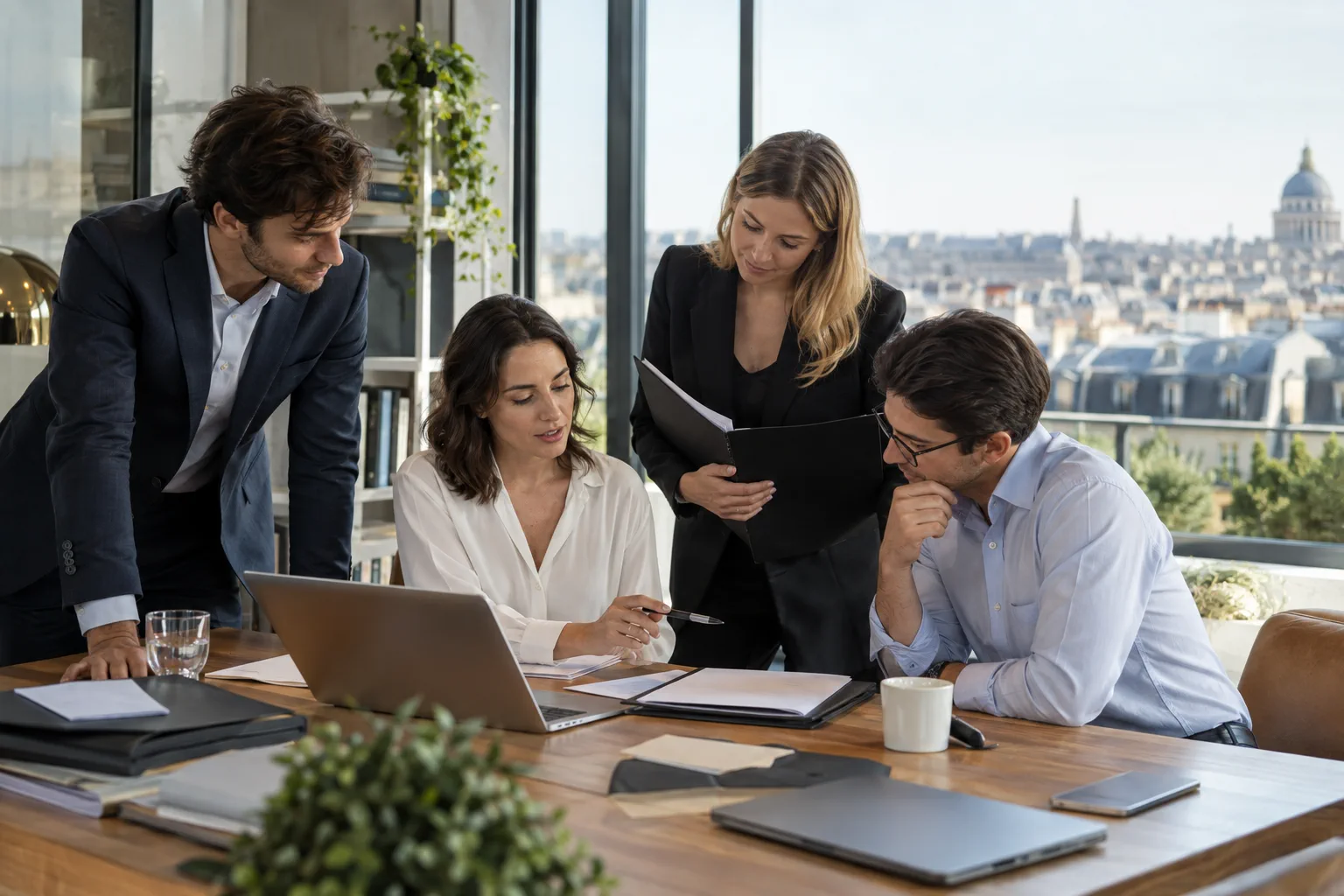 Illustration du secteur Services aux entreprises