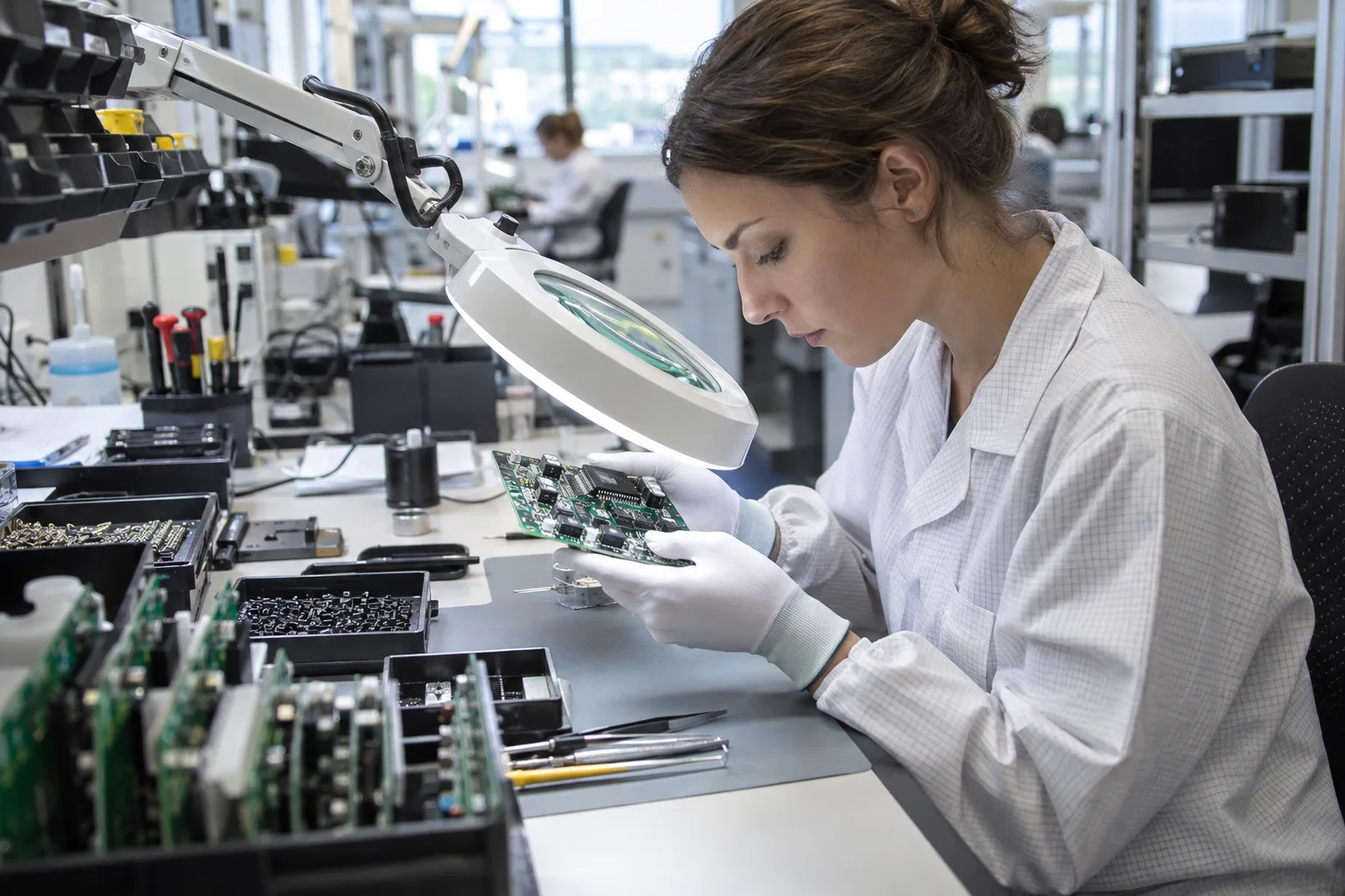 Illustration professionnelle du secteur Composants électroniques