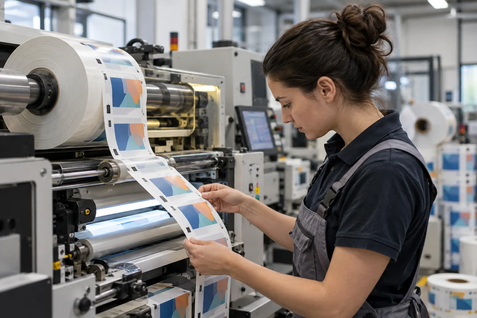 Illustration professionnelle du secteur Étiquettes et impression industrielle