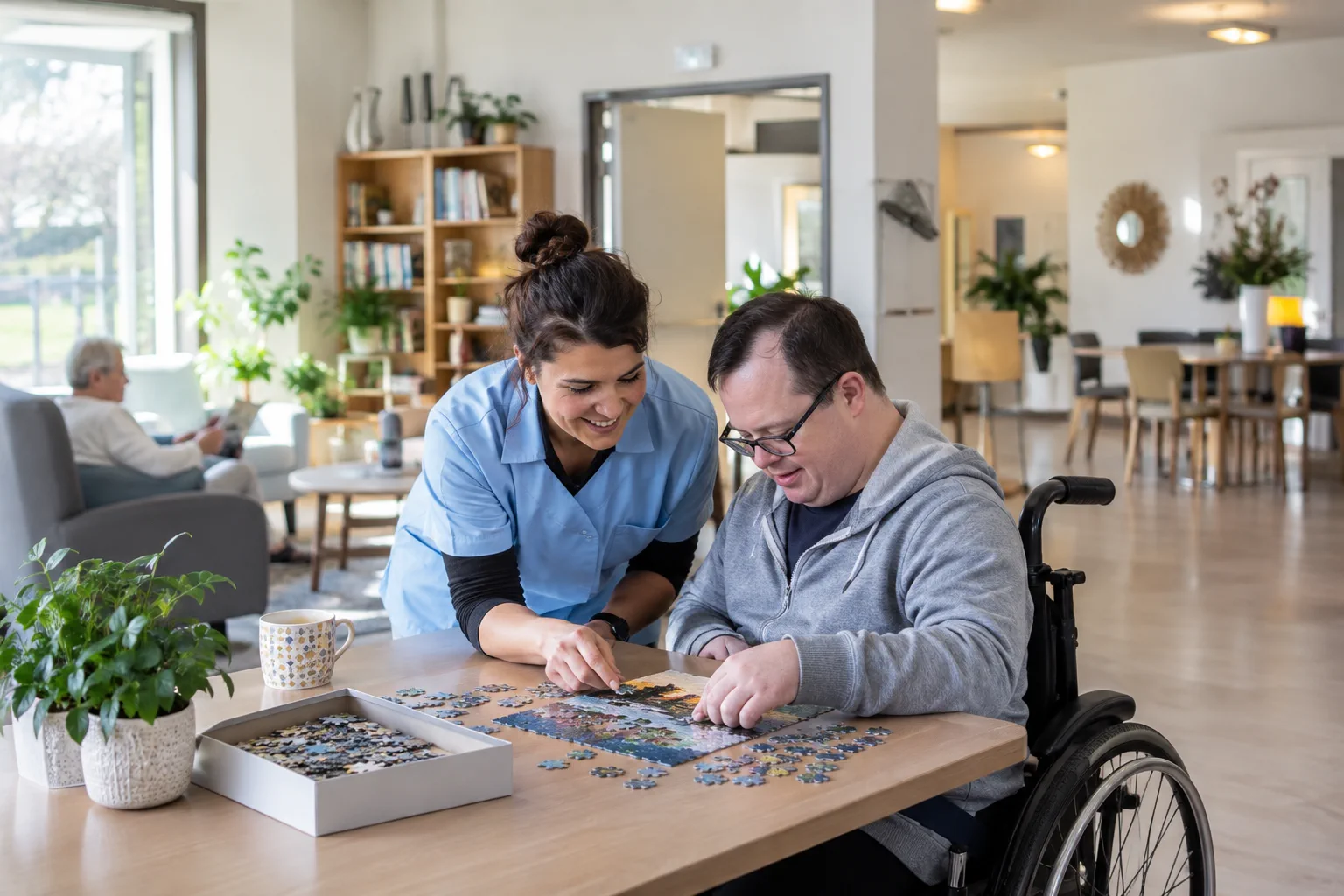 Illustration professionnelle du secteur Foyers et hébergement pour personnes handicapées