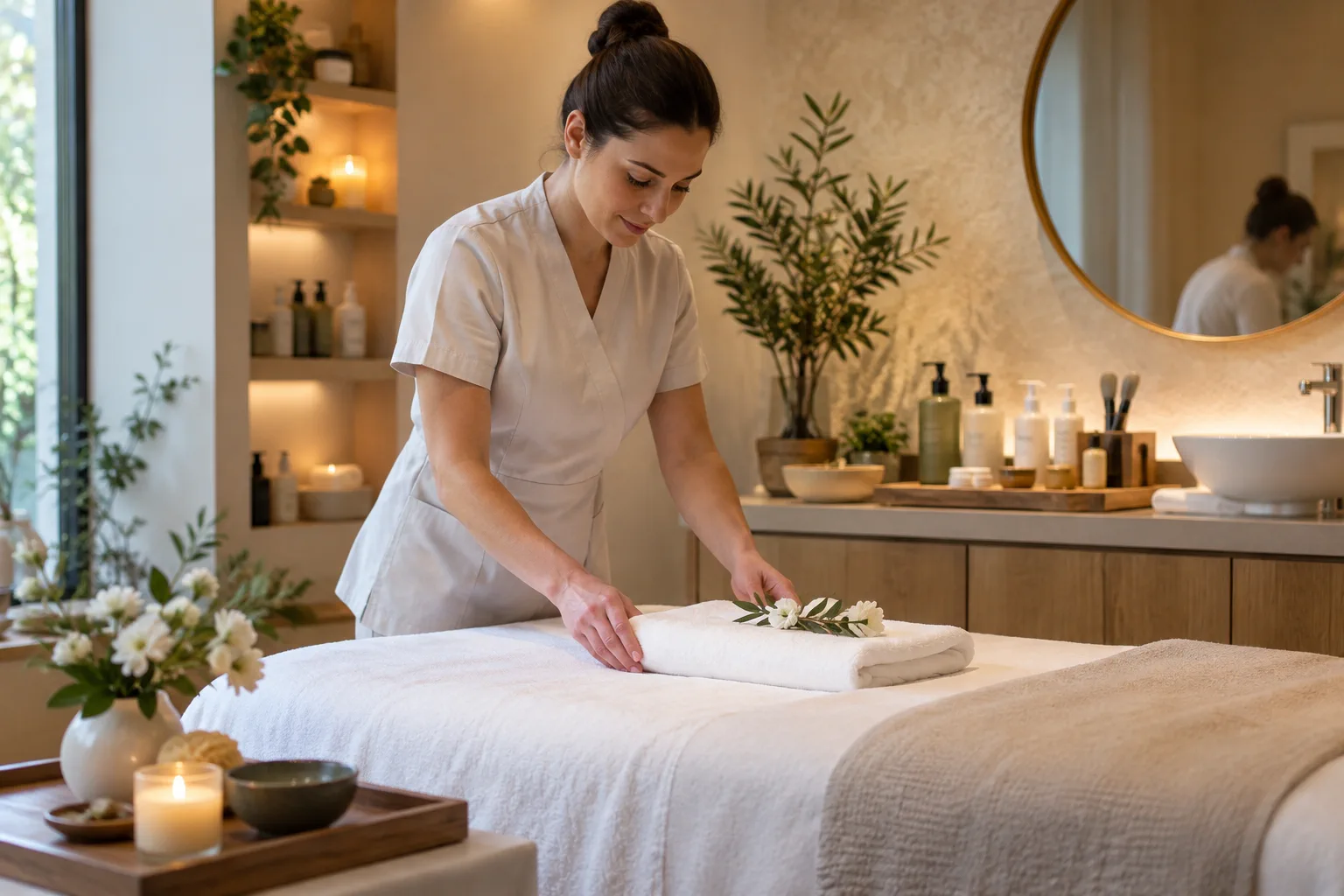 Illustration professionnelle du secteur Instituts et soins de beauté