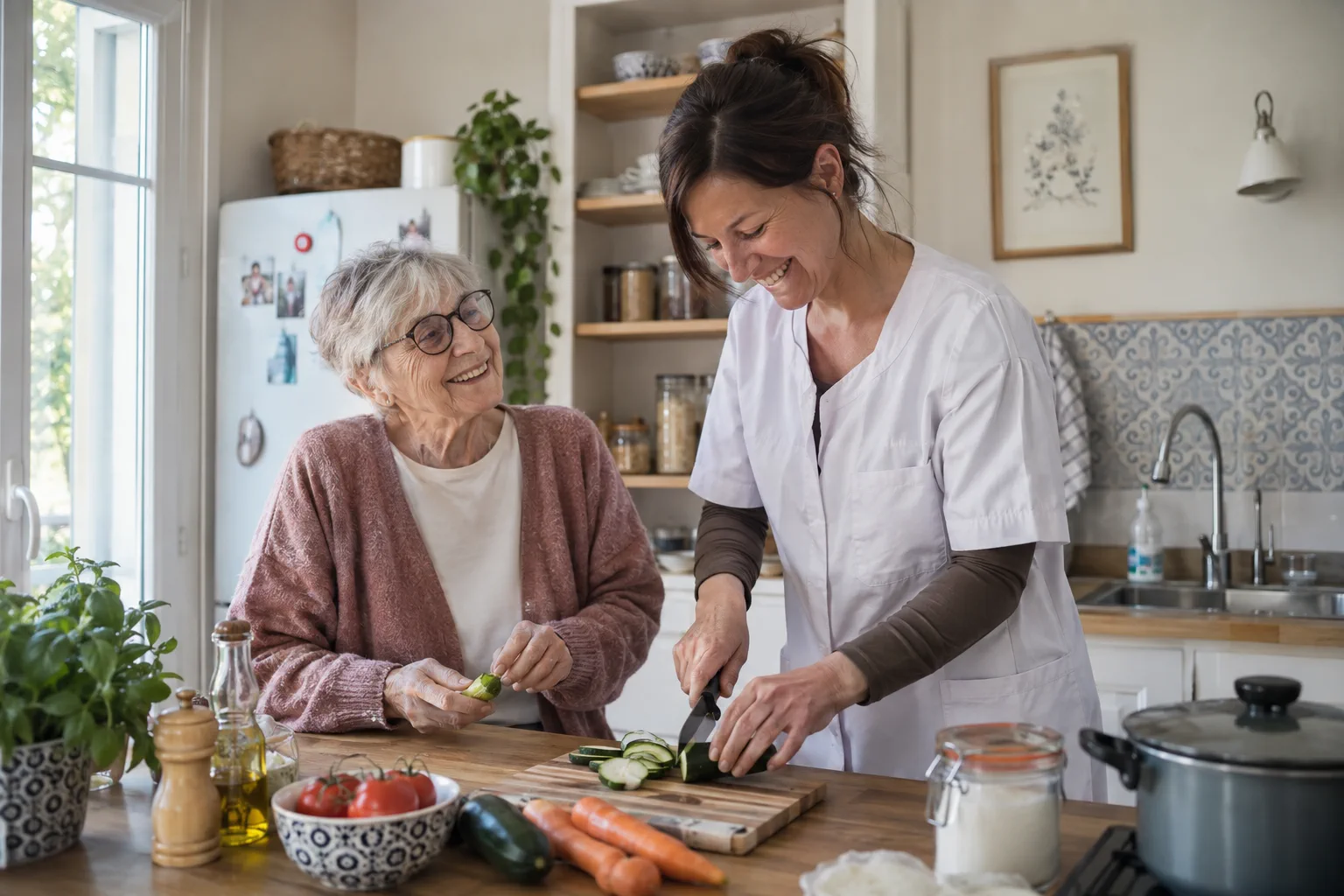 Illustration professionnelle du secteur Aide à domicile et services à la personne