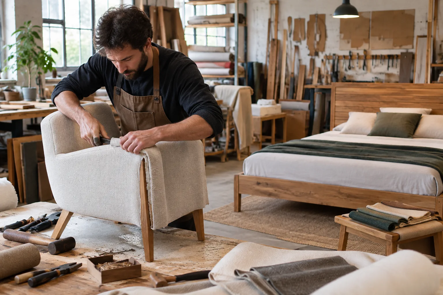 Illustration professionnelle du secteur Fabrication de mobilier et literie
